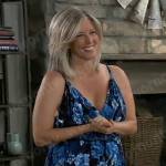 Carly’s blue floral maxi dress on General Hospital