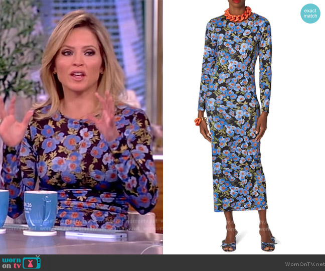 WornOnTV: Sara’s floral print mesh dress on The View | Sara Haines ...