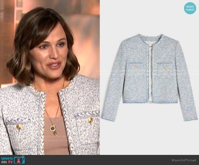 Celine Cardigan Jacket worn by Jennifer Garner on E! News