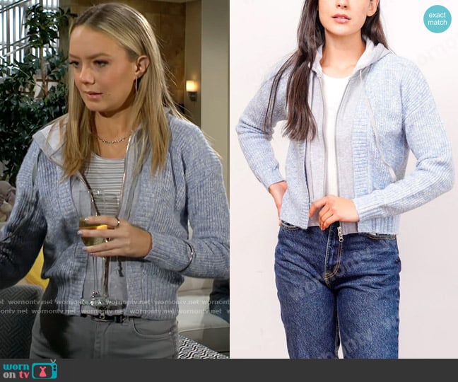 Central Park West Reagan Dickey Cardigan worn by Abby Newman (Melissa Ordway) on The Young and the Restless