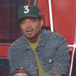 Chance the Rapper’s cutout detail denim jacket on The Voice