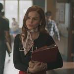 Cheryl’s black pearl embellished cardigan on Riverdale