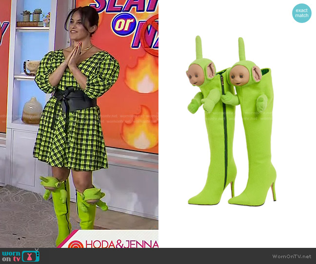 Wornontv Donnas Green Plaid Dress And Dipsy Boots On Today Donna Farizan Clothes And 3246