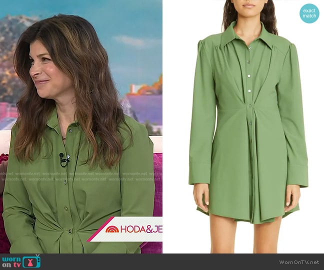 Cinq a Sept Isabelle Long Sleeve Shirtdress worn by Laura Dave on Today