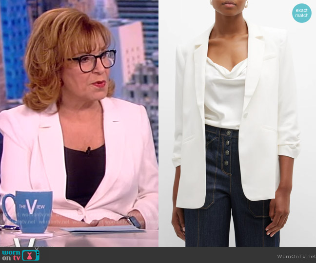 Cinq a Sept Khloe Crepe 3/4-Sleeve Blazer worn by Joy Behar on The View