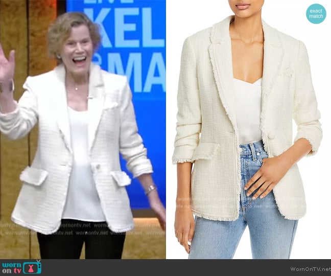 Cinq a Sept  Khloe Boucle Blazer worn by Judy Blume on Live with Kelly and Mark