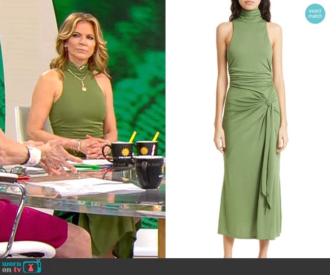 Cinq a Sept Rori Dress in Bonsai worn by Natalie Morales on CBS Mornings