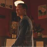 Clay’s blue houndstooth cardigan on Riverdale