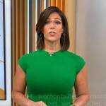 Dana Jacobson’s green midi dress on CBS Saturday Morning