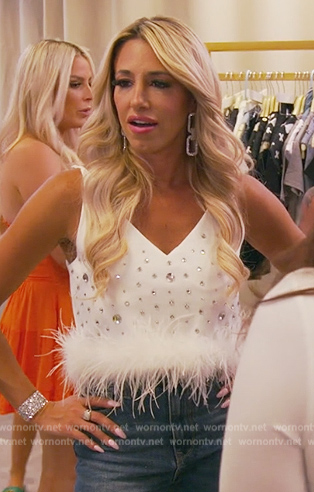 Danielle's embellished crop top on The Real Housewives of New Jersey