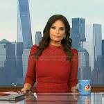 Darlene’s red lace dress on Today