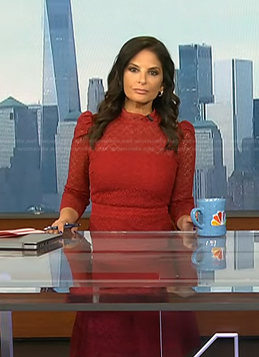 Darlene's red lace dress on Today