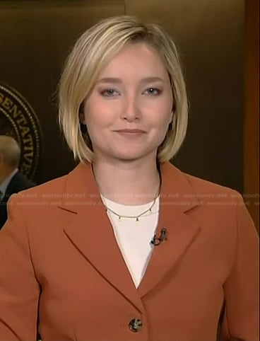 Dasha Burns's brown blazer on NBC News Daily