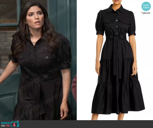 Derek Lam 10 Crosby Buffy Utility Dress worn by Brook Lynn Quartermaine (Amanda Setton) on General Hospital