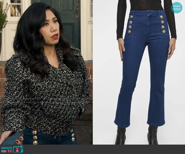 Derek Lam 10 Crosby Robertson Jeans worn by Melody Bayani (Liza Lapira) on The Equalizer