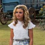 Destiny’s white ruffle top and floral shorts on Bunkd