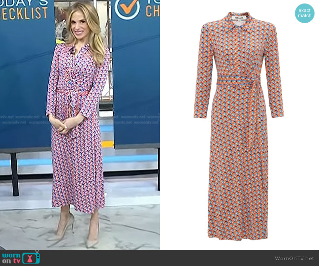 Diane von Furstenberg Sana Long Sleeve Wrap Dress worn by Dr. Marnie Nussbaum on Today