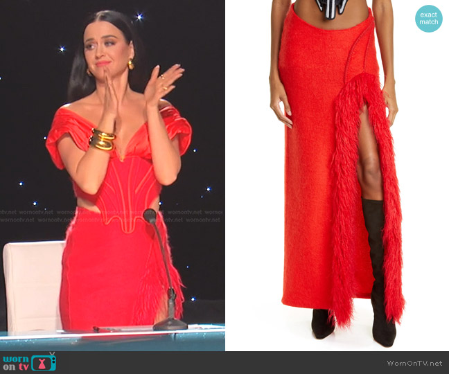 WornOnTV: Katy Perry’s red corset top and skirt on American Idol | Katy