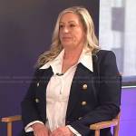 Dionne Laslo-Baker’s navy double breasted blazer on Today