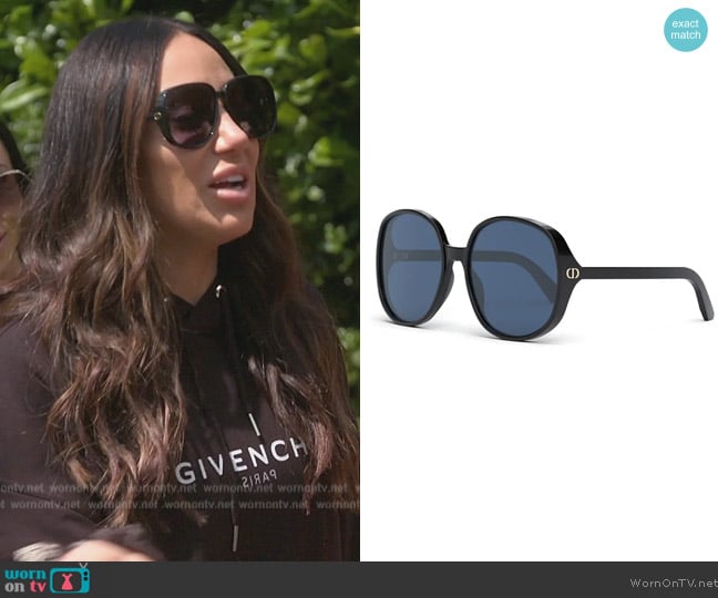 Dior 62mm Square Sunglasses worn by Melissa Gorga on The Real Housewives of New Jersey