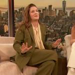 Drew’s green blazer and pants on The Drew Barrymore Show