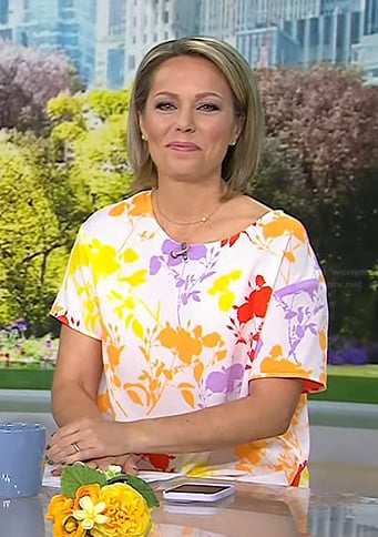 Dylan's muticolor floral print top on Today