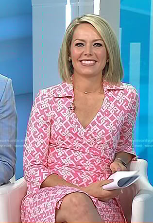 Dylan's pink geometric print wrap dress on Today