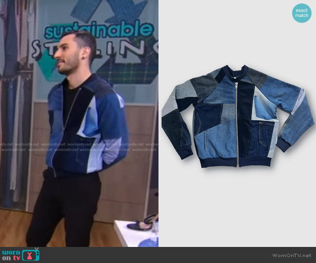 WornOnTV: Daniel Silverstein’s blue patchwork bomber jacket on Good ...