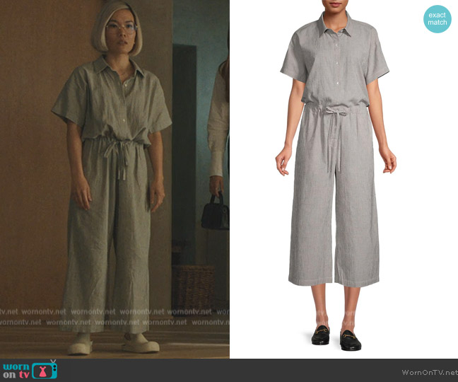 Eileen Fisher Classic Collar Wide-Leg Jumpsuit worn by Amy Lau (Ali Wong) on Beef