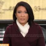 Elaine Quijano’s burgundy coat on CBS Mornings