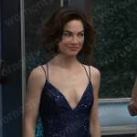 Elizabeth’s navy gown on General Hospital Nurses Ball 2023