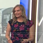 Emily West’s navy floral dress on Today