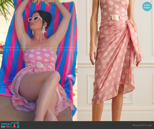 Eres Pluton Printed Silk-Voile Pareo worn by Katy Perry on American Idol