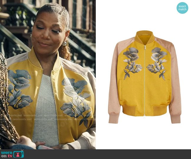 The Equalizer S03 Queen Latifah Floral Print Bomber Jacket