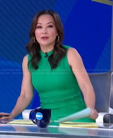 Eva’s green scalloped dress on Good Morning America