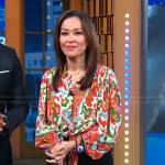 Eva’s printed tie front blouse on Good Morning America