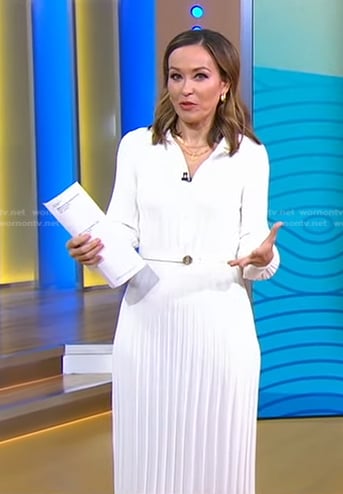 Eva’s white ribbed polo dress on Good Morning America