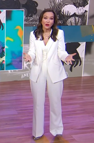 Eva’s white suit on Good Morning America