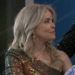 Felicia’s sequin one shoulder gown at the Nurse’s Ball 2023 on General Hospital