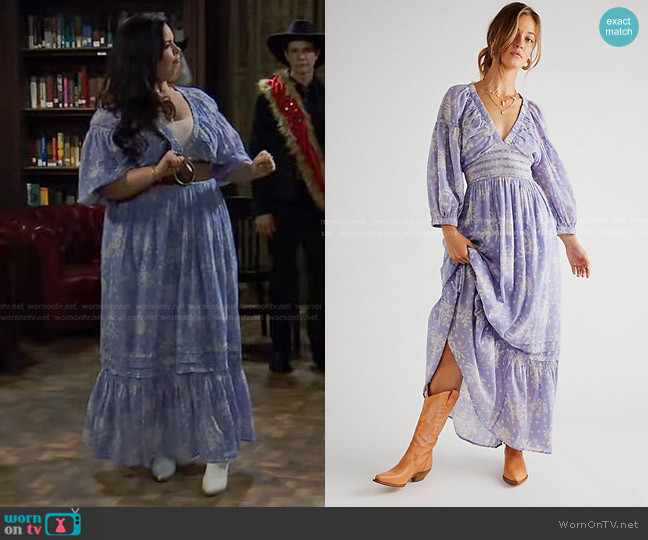 Free People Golden Hour Maxi Dress worn by Lou Hockhauser (Miranda May) on Bunkd