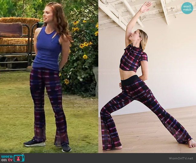 Free People See You Through Printed Flares worn by Victoria Vance (Jordan Clark) on Bunkd