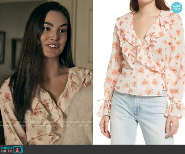 Free People Amanda Top in Ivory Combo worn by Candice Pergande (Samantha Di Francesco) on Superman and Lois