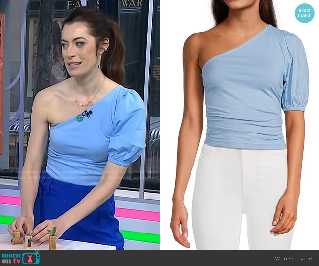 French Connection Rosanna One-Shoulder Top worn by Lindsey Peers on Today