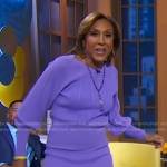 Robin’s lilac sweater and skirt on Good Morning America