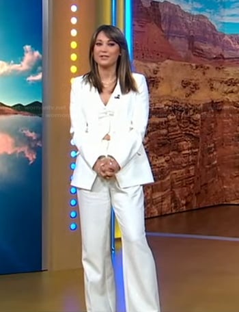 Ginger’s white suit on Good Morning America