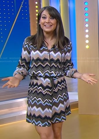 Ginger’s zig zag print shirtdress on Good Morning America