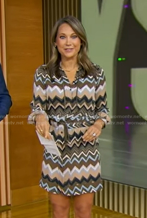 Ginger's zig zag print shirtdress on Good Morning America