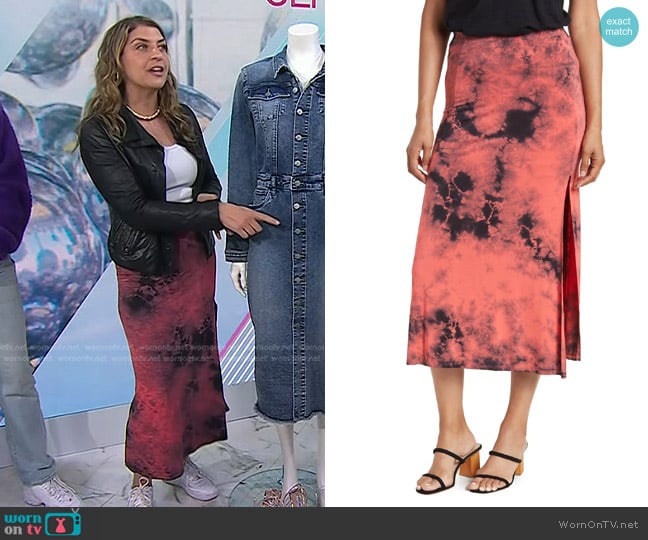 Go Couture Side Slit Maxi Skirt worn by Allison Berger on Today