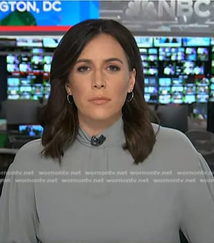 Hallie Jackson's grey mock neck blouse on Today