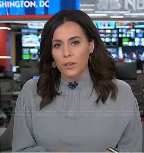 Hallie Jackson’s grey mock neck blouse on Today